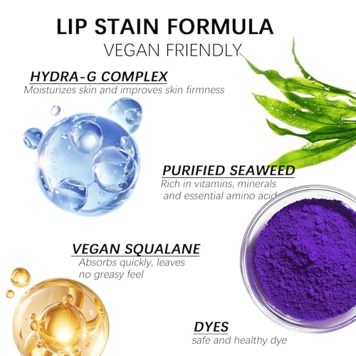 QueenDairy Peel Off Lip Stain - 24HR Waterproof Matte Lip Tint