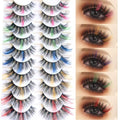 Sunniess Ombre Colored Silk Lashes - Fluffy Wispy Fake Eyelashes
