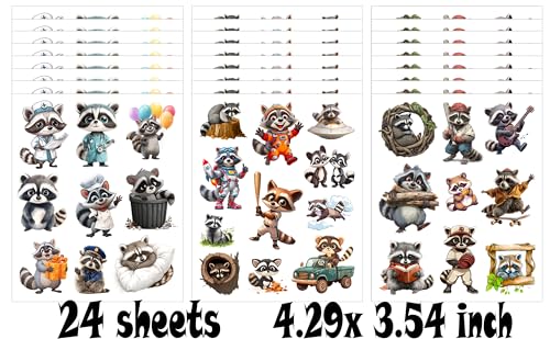 232 Raccoon Temporary Tattoos Stickers Party Favors