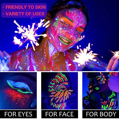 Neon Hot Pink UV Face Paint 30g - Blacklight Fluorescent
