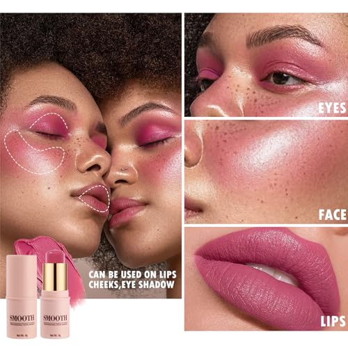 KIMIEYE Coral Orange Matte Blush Stick with Brush - 0.28oz