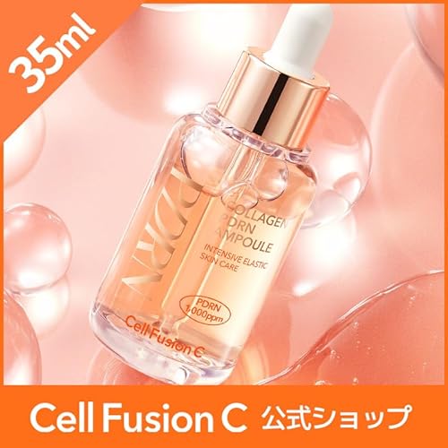Cell Fusion C Collagen PDRN Ampoule, Salmon DNA PDRN Face Serum for Glow, Collagen, Niacinamide, Hydrating & Firming, Uneven Skin Tone, 1.18 fl.oz. / 35ml