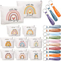 Fumete 20 Set/40 Pcs International Womens Day Gifts Employee Appreciation Makeup Bag Motivational Keychains Group Inspirational Gifts for Coworker Social Worker Nurse Teacher Team Staff