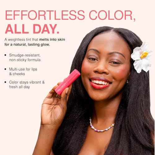 Palladio Jelly Tint, Liquid Stain for Cheeks & Lips, Vivid Color Lip Stain, Lightweight Non-Sticky and Transfer-proof, Natural Finish Makeup, Wineberry