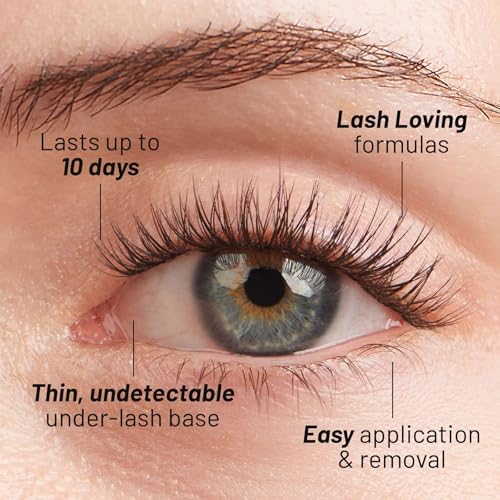 Lilac St - Dawn Natural Faux Eyelash Clusters (10mm, 3 Pack) - No "Makeup" Look - DIY Lash Extension Wisps - Lightweight & Lifelike - Lasts 10 Days - Cruelty Free, Vegan, Women Founded - 30 Lashes