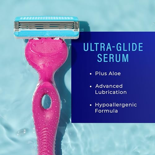 Schick Hydro Silk Ultimate Pubic Skin Protection, 4 Bikini Razor Refills | Bikini Line Razors for Women, Pubic Hair Razor Blades Refills Women, 4ct