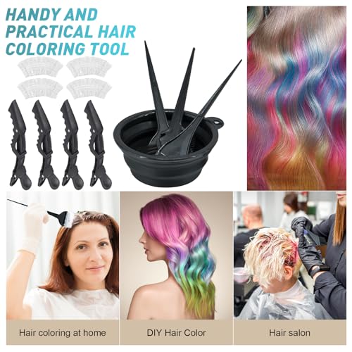 Xarchy 12-Piece Hair Dye Kit with Brush, Bowl & Clips