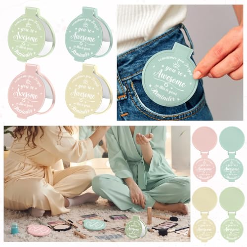 36 Pack Inspirational Pocket Mirror Bulk Compact 2.76 Inch