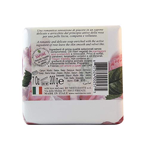 Nesti Dante Nesti dante marsiglia toscano triple milled vegetal soap - rosa centifolia, 7oz, 7 Ounce