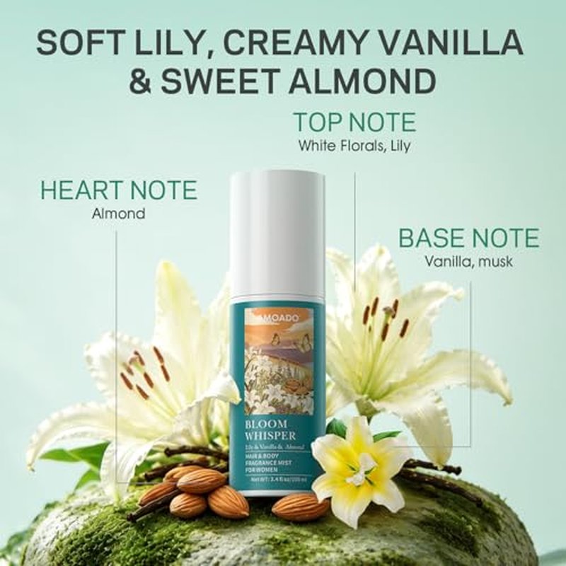 AMOADO Hair & Body Perfume Mist Set - Travel Size Trio Gift Set