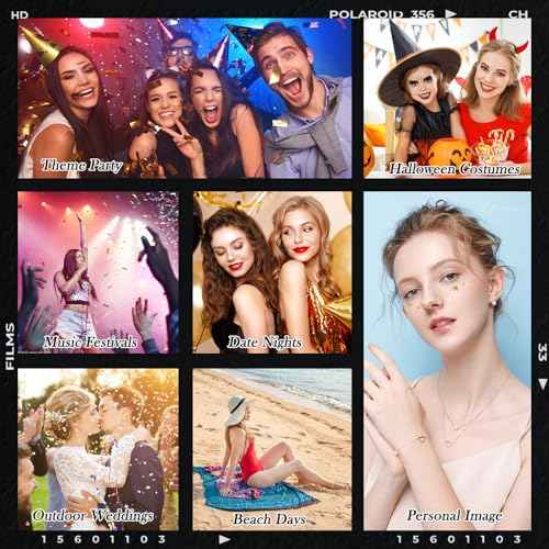 Glitter Freckles Face Tattoo,Freckles Temporary Face Tattoos, Body Face Glitter for Women Girls, Festival Outfits Rave Accessories, Country Concerts, Party, Makeup Glitter Patch 30PCS