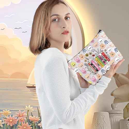 LEVLO Cartoon SKZ Cosmetic Makeup Bag SKZ Animal Fans Gift Cartoon Member Zipper Pouch Bag (SK Z Life Bag)