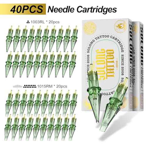 Tattoo Gun,Solong Complete Wireless Tattoo Kit 1600mAh Power Supply 40pcs Tattoo Needles 120ML Tattoo Ink and Other Tatto Supply SLQ53KITP803-2