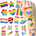240 Pcs LGBT Rainbow Pride Temporary Tattoos, 60 Designs