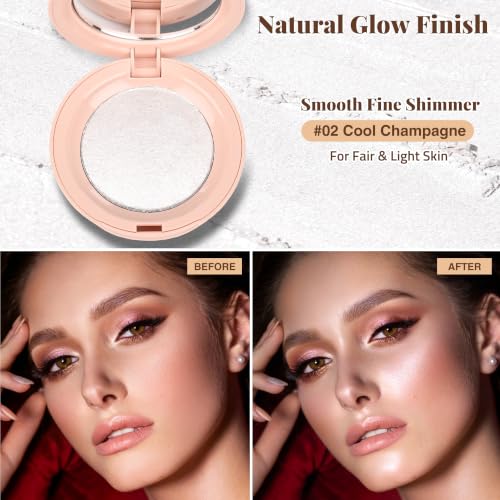 Silky Radiance Face Highlighter Powder - Talc Free, Waterproof