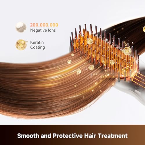 Dreame Cordless Hair Straightener Brush, Ionic Straightening Comb