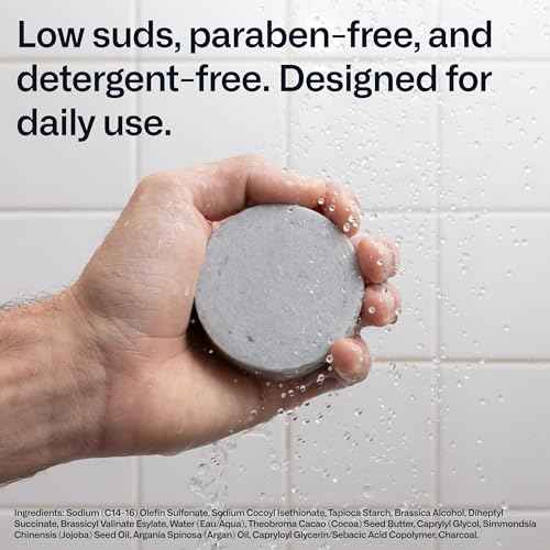 Modern Mammals Light Shampoo Bar - Gentler Wash for Better Hair, Minimalist Hair Care, Low Lather, Sensitive Scalps, No Poo, Vegan, Natural Ingredients, Fragrance-Free (2 Pack x 2.4oz Bars)