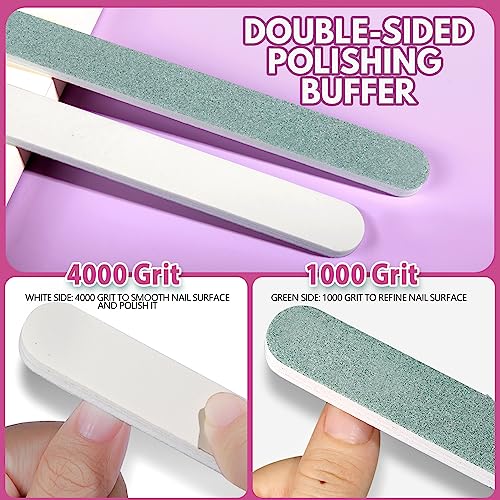 20PCS Nail File Kit - Professional Nail Buffers & Files Set