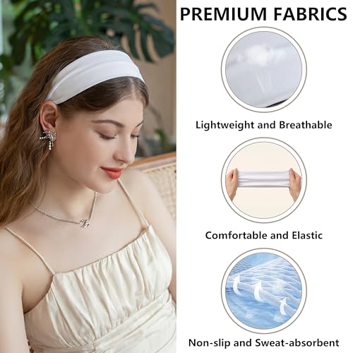 6 Pcs Women's Elastic Hair Headbands - Fashionable Non-Slip Hair Accessories