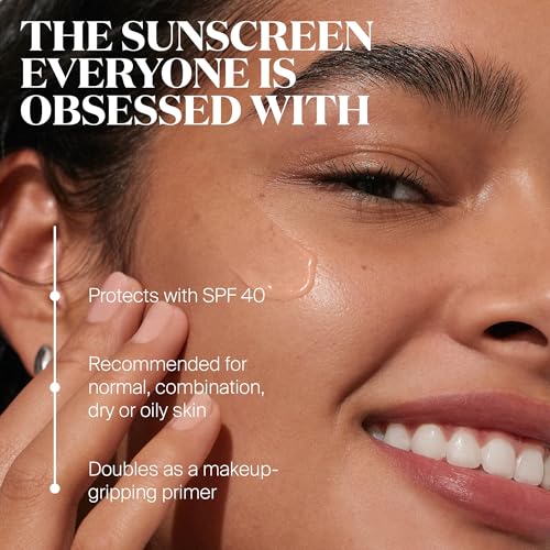 Supergoop! Unseen Sunscreen - SPF 40 - Clear & Invisible Face Sunscreen + Broad Spectrum + Makeup-Gripping Primer - Weightless, Scentless, Oil Free - For All Skin Types & Tones - 2.5 fl oz