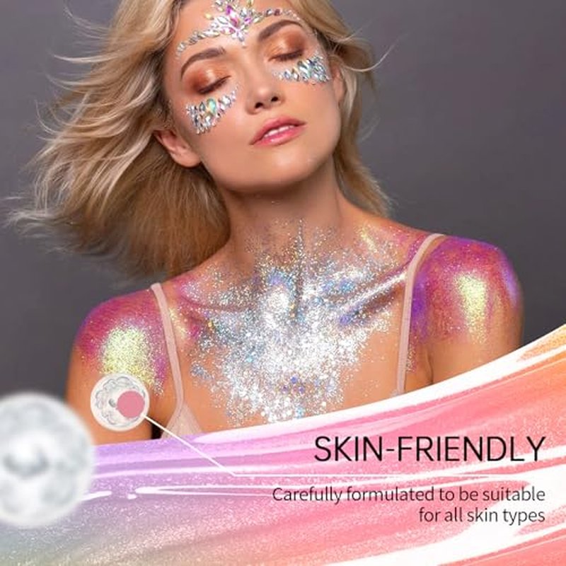 Christmas Glitter Stick - Red, Green & White Face & Body Makeup