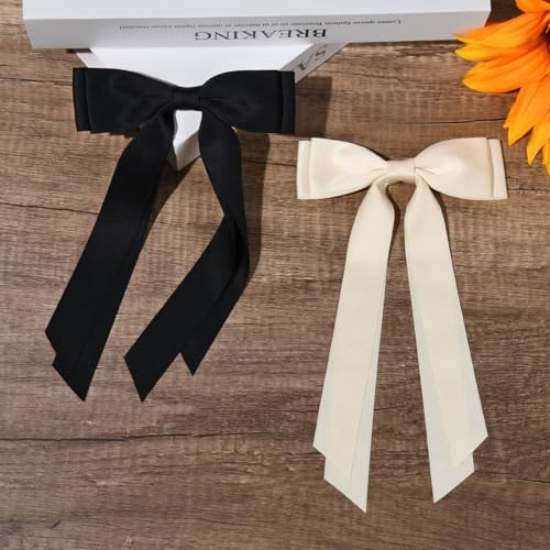 2-Piece Satin Hair Bows with Alligator Clips