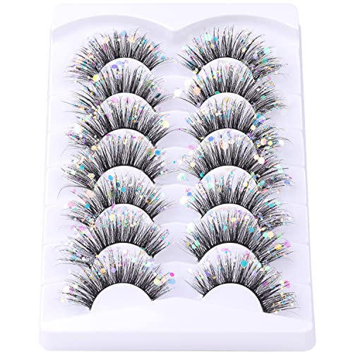 Kiromiro Glitter False Lashes Cat Eye 7 Pairs