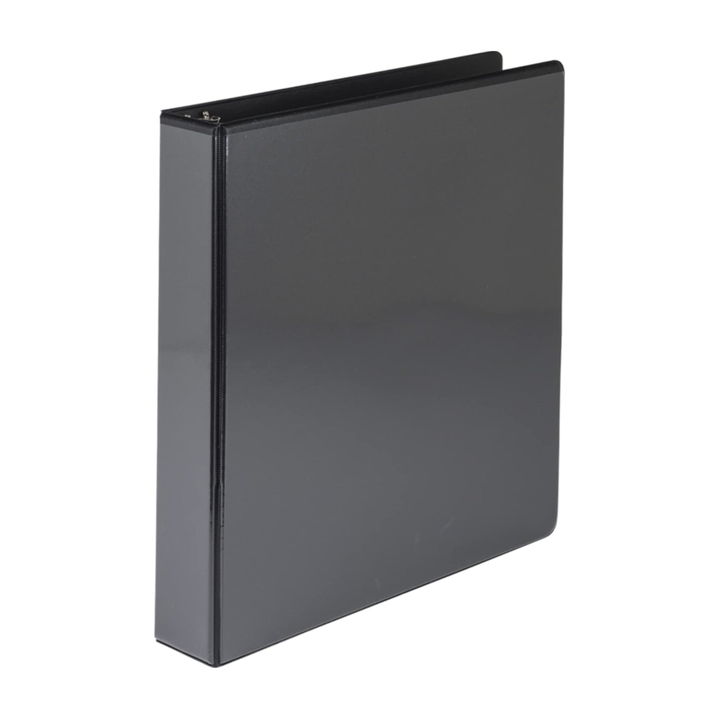 Samsill Economy 1.5 Inch 3 Ring Binder, Made in The USA, Round Ring Binder, Customizable Clear View Cover, Black, (18550)