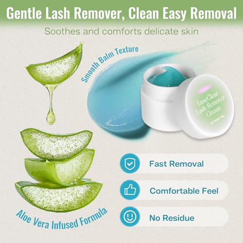 CALAILIS Lash Cluster Glue & Remover Kit - Extra Strong Hold, Long Lasting 4+ Weeks, Gentle Aloe Formula, Professional-Quality Eyelash Extension Kit