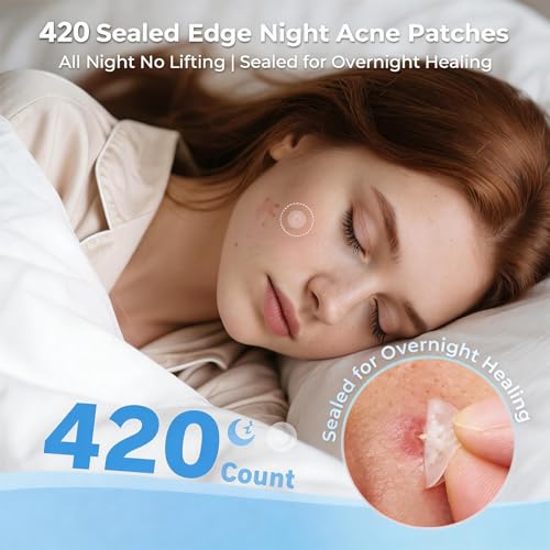 Hydrocolloid Acne Patches 840 Count - Day & Night Pimple Stickers