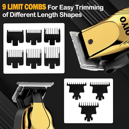 Professional Cordless Hair Clippers for Men with Titanium Blades