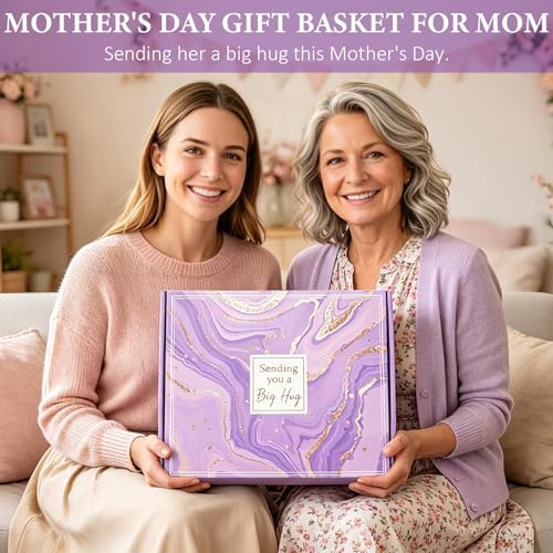 Lavender Spa Gift Basket for Women with 40oz Tumbler & Blanket