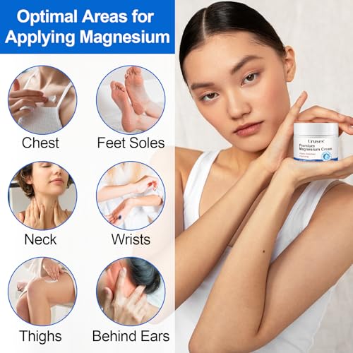 Magnesium Cream, Magnesium Lotion, Highly Concentrated Magnesium for Leg, Muscle, Joint Car, Magnesium Oil Cream with Pure Zechstein Magnesium, Topical Magnesium Chloride, Easy Absortion, 3.17G