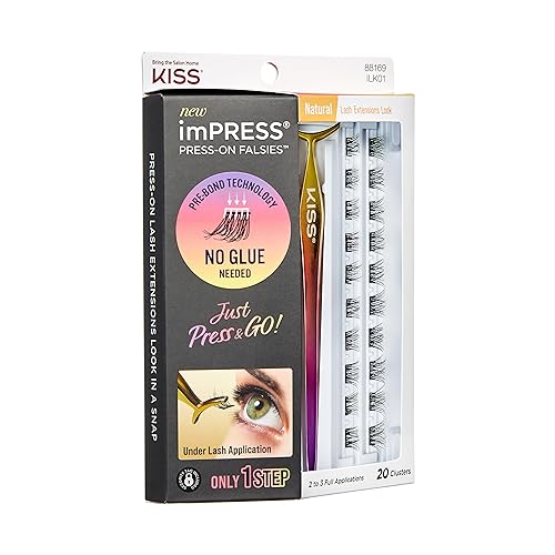 imPRESS Self-Adhesive Press On Lashes - 12mm-14mm, 36 Clusters