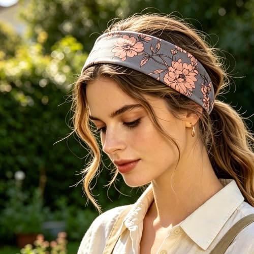 HOLAILS Boho Headbands for Women - Bohemian Hippie Headband Set, Color Variations Included