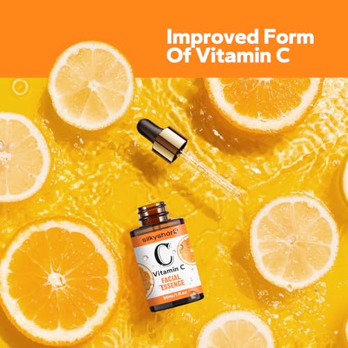 Vitamin C Serum (1 Fl, Oz), Antiaging Facial Essence & Eye Serum with Vitamin C, Hyaluronic Acid, Vitamin E Serums, Radiance Serums, Boosts Skin Collagen