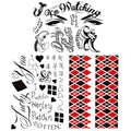 Clown Girl Temporary Tattoos – 3 Sheets Cosplay Stickers