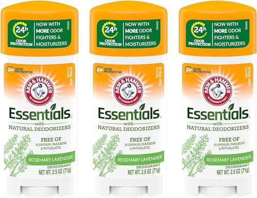 Natural Deodorant with Baking Soda, Fresh Scent - 3 Pack