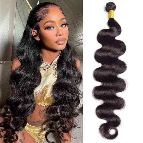 12A Human Hair Bundles Body Wave Human Hair Bundles Body Wave 1 Bundles Raw Human Hair Bundles Virgin Bundles 100% Unprocessed Weave Bundles Human Hair Extensions Natural Black