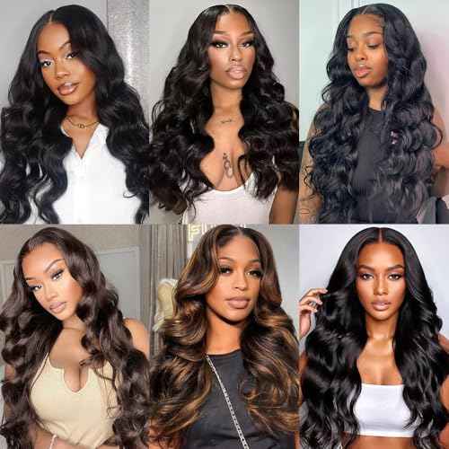 12A Human Hair Bundles with Closure 16 18 20 with 14 Inch Brazilian Body Wave 3 Bundles Human Hair with 4x4 HD Lace Closure 100% Unprocessed Virgin Human Hair Weave