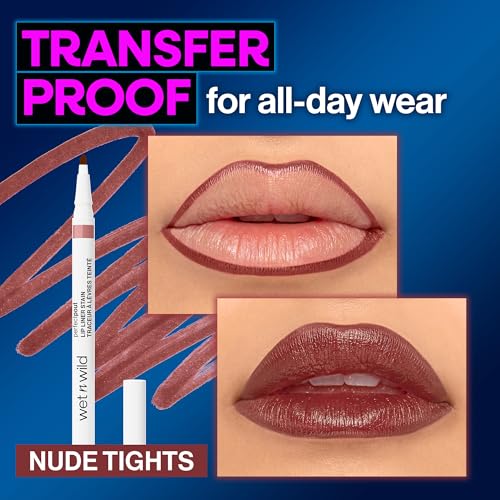 Wet n Wild Perfect Pout Lip Liner Stain Nude Tights - Long-Lasting Transfer-Proof