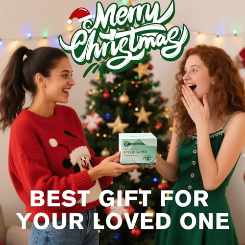 Eyelid and Lash Cleansing Wipes ? Hypoallergenic Tea Tree Oil Eye Wipes for Dry Eyes, Blepharitis & Sensitive Skin ? Pre-Moistened, Individually Wrapped Pads for Daily Eye Care ? 60 Count