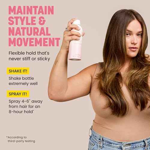 Drybar Seltzer Spritz Flexible Hold Hairspray | Holds Style for 8 Hours* with Touchable Finish, Adds Softness, Ultrafine Mist Diffuser for Even, Quick Drying Application, Vegan & Cruelty Free