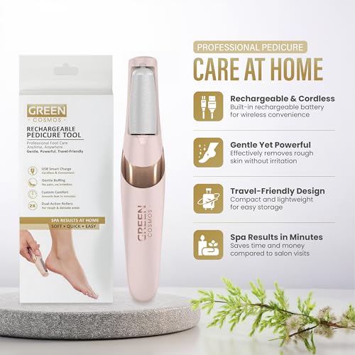 Rechargeable Electric Callus Remover for Feet - Green Cosmos Pedicure Tool