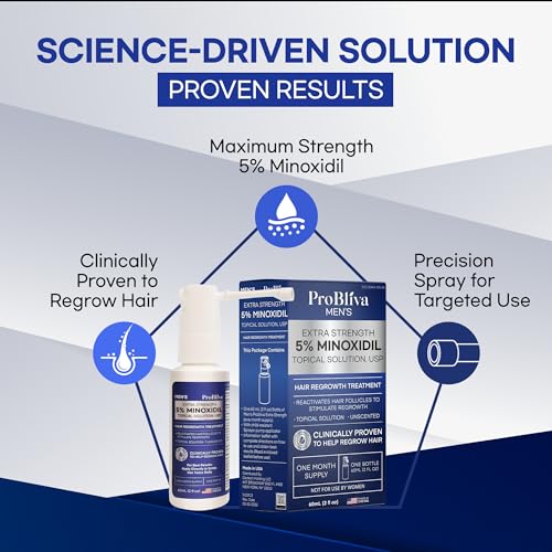 ProBliva 5% Minoxidil Hair Growth Spray for Men - 2 FL OZ