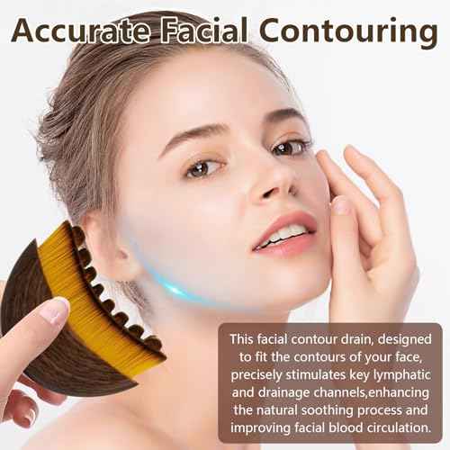 Lymphatic Contour Face Brush,Lymphatic Drainage Massager for Face and Body,Ergonomically Designed to Fit The Skin Precisely,Improves Skin