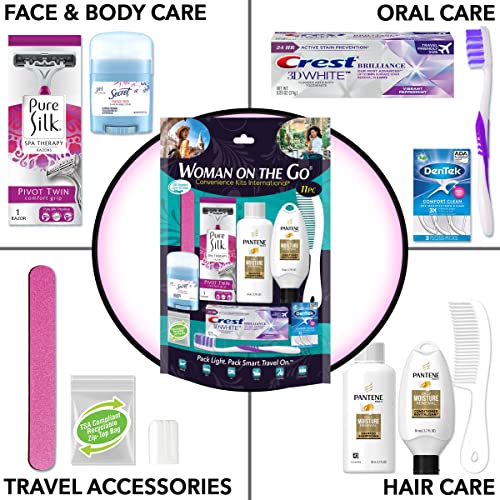 Women's 11-Piece Travel Hygiene Kit (48-Pack)
