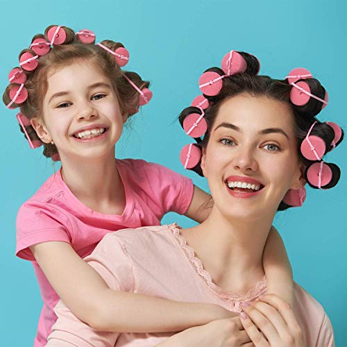 Geyoga Soft Foam Hair Rollers 18 Pieces Large Pink