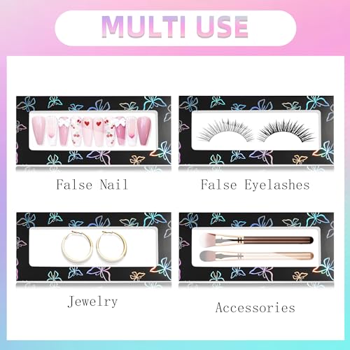 74-Piece Press On Nail Packaging Box Set with Tape & Stickers