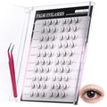 Glue-Free Cluster Eyelashes - 12MM Natural Wispy Lashes